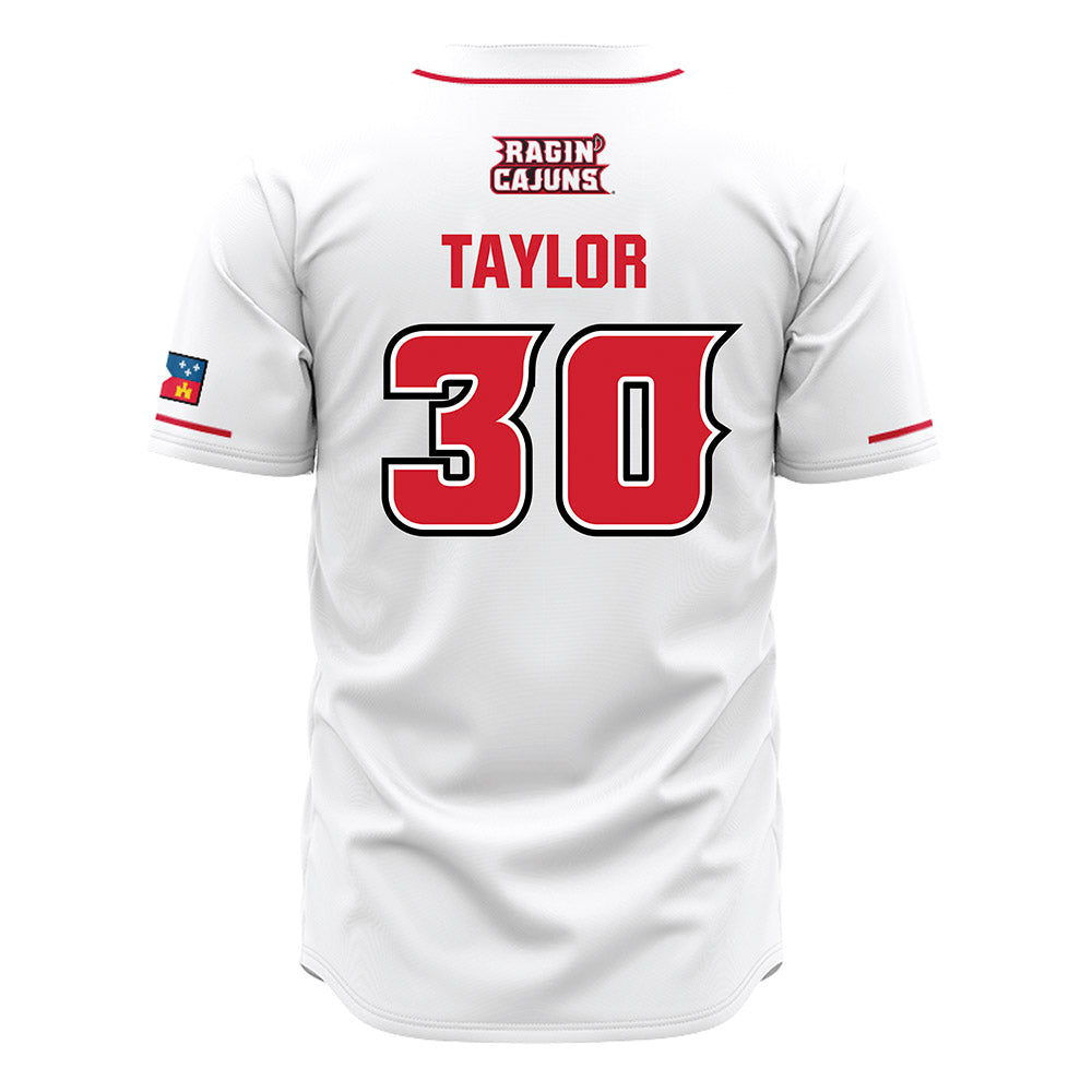 Louisiana - NCAA Baseball : Wilton Taylor - White Jersey-1