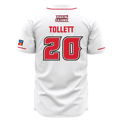 Louisiana - NCAA Baseball : JR Tollett - White Jersey-1