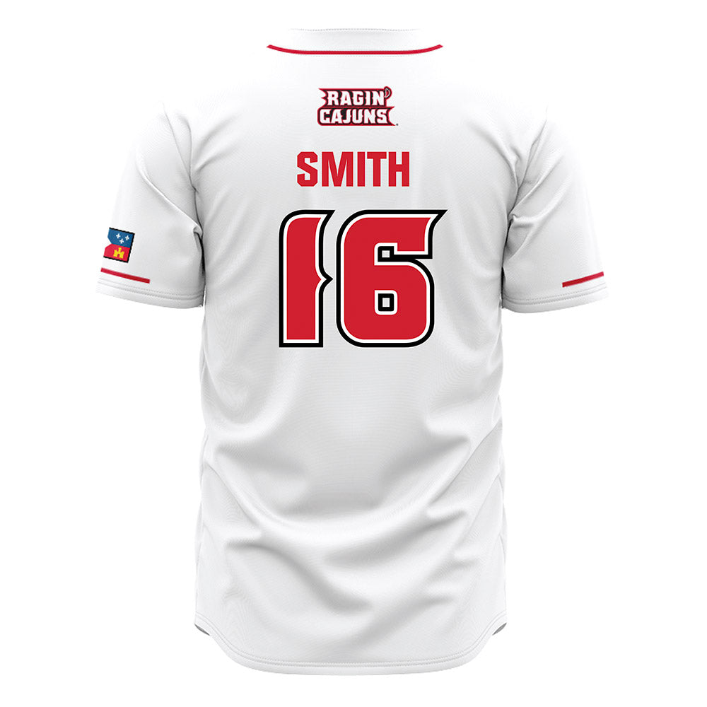 Louisiana - NCAA Baseball : Parker Smith - White Jersey-1