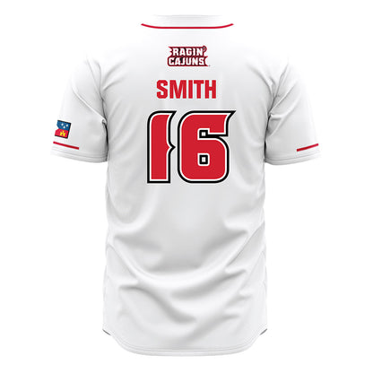 Louisiana - NCAA Baseball : Parker Smith - White Jersey-1