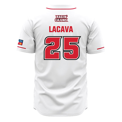 Louisiana - NCAA Baseball : Jayce LaCava - White Jersey-1