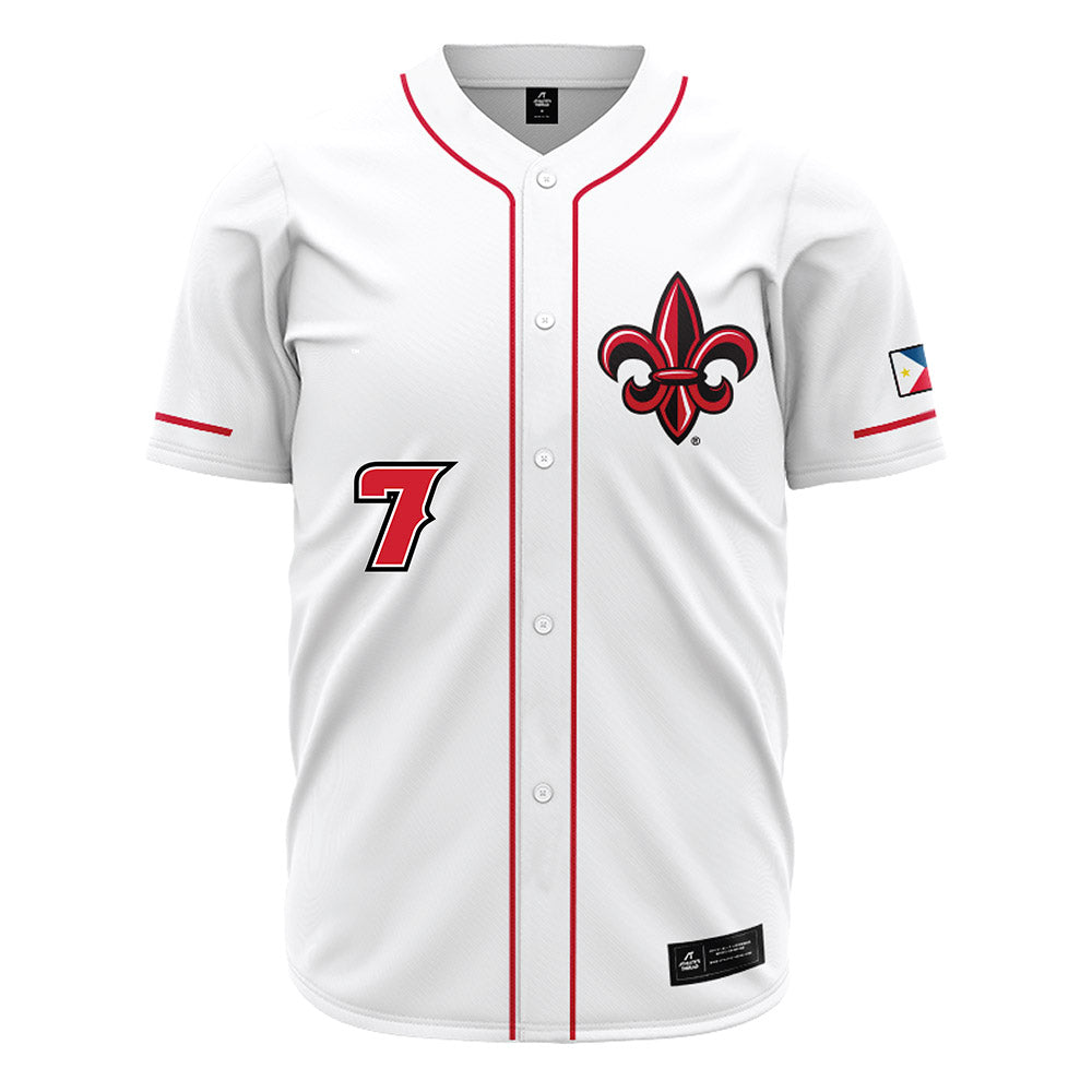 Louisiana - NCAA Baseball : Griffin Hebert - White Jersey-0