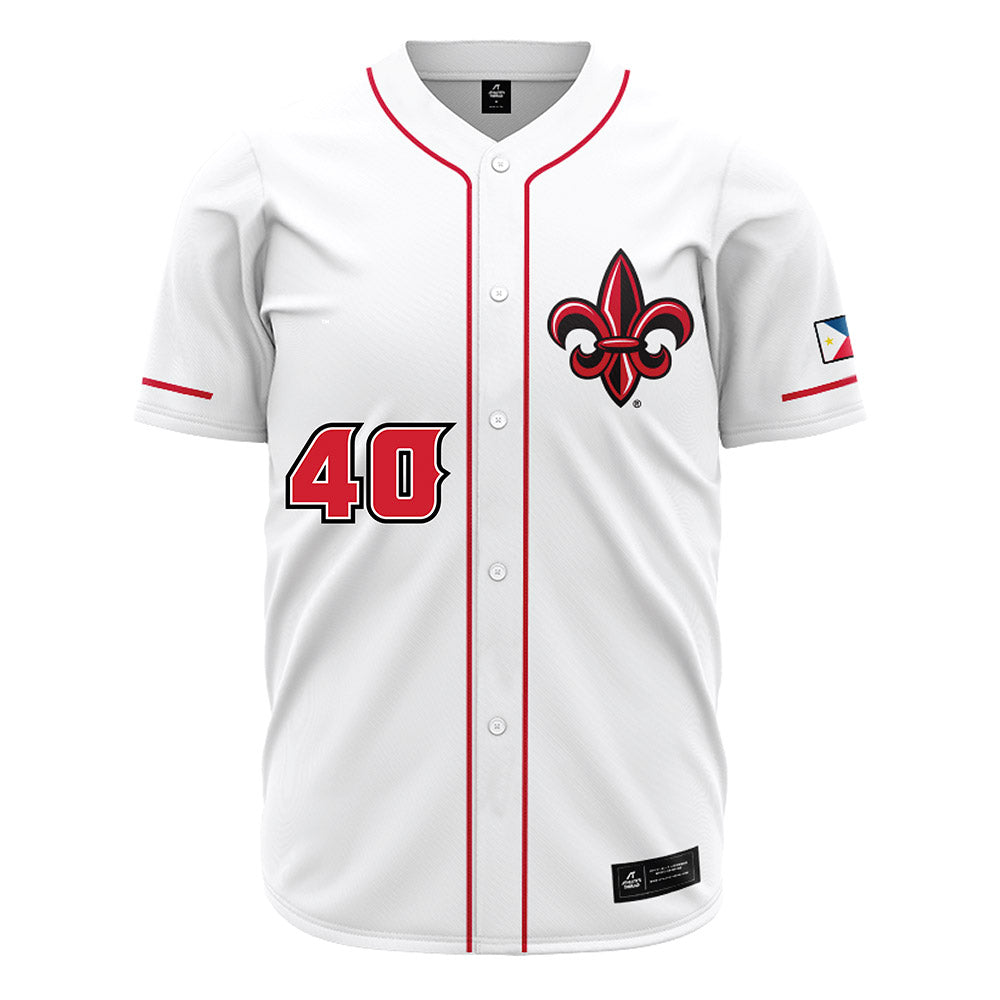 Louisiana - NCAA Baseball : Cowan Alfonso - White Jersey-0