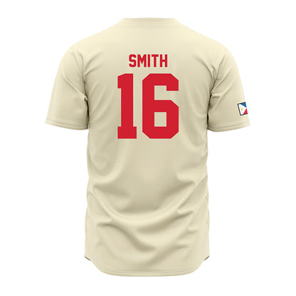 Louisiana - NCAA Baseball : Parker Smith - Cream Jersey-1