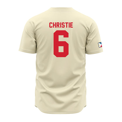 Louisiana - NCAA Baseball : David Christie - Vintage Baseball Jersey Cream