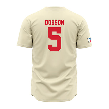 Louisiana - NCAA Baseball : Howard Dobson - Cream Jersey-1