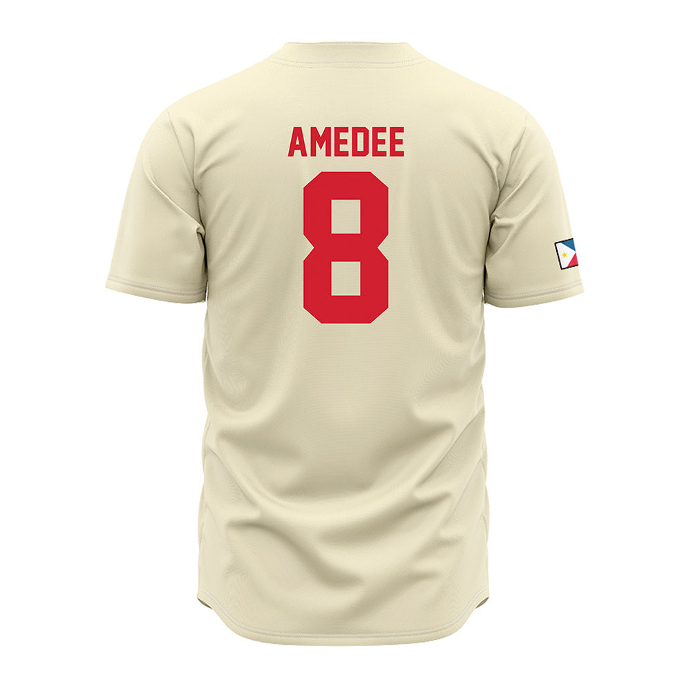 Louisiana - NCAA Baseball : Lee Amedee - Vintage Baseball Jersey Cream