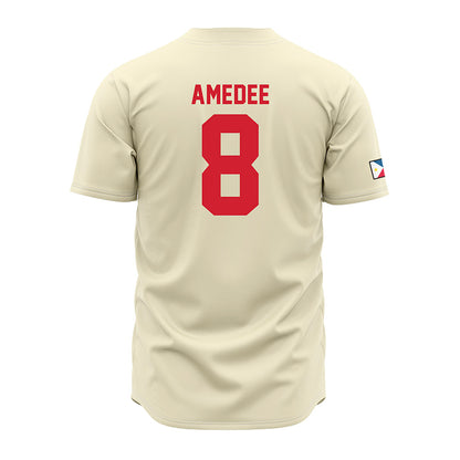 Louisiana - NCAA Baseball : Lee Amedee - Vintage Baseball Jersey Cream