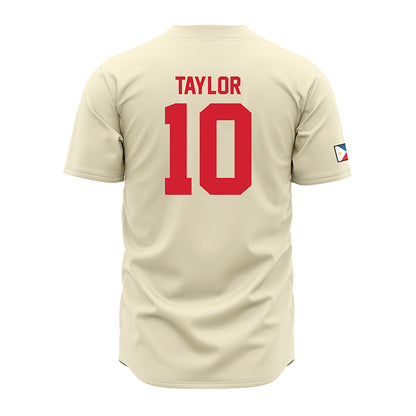 Louisiana - NCAA Baseball : John Taylor - Vintage Baseball Jersey Cream