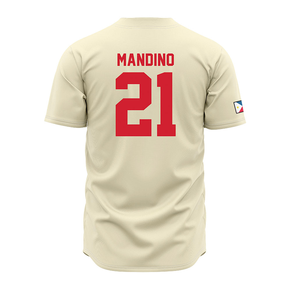 Louisiana - NCAA Baseball : Maddox Mandino - Cream Jersey-1