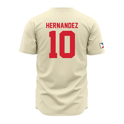 Louisiana - NCAA Baseball : Rigoberto Hernandez - Cream Jersey-1