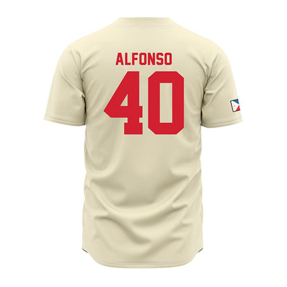 Louisiana - NCAA Baseball : Cowan Alfonso - Cream Jersey-1