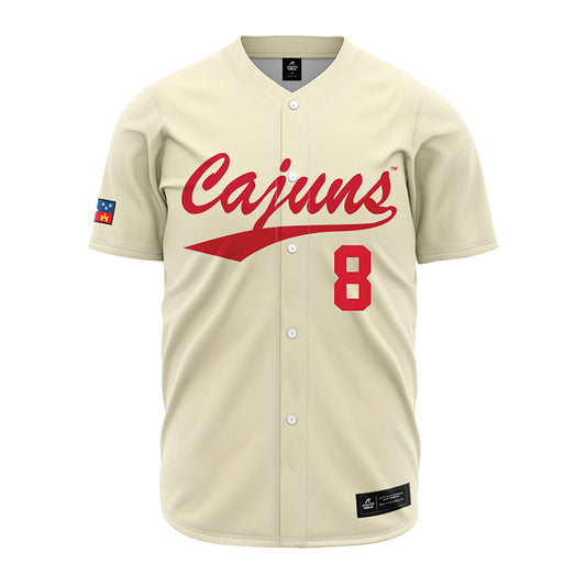 Louisiana - NCAA Baseball : Lee Amedee - Vintage Baseball Jersey Cream