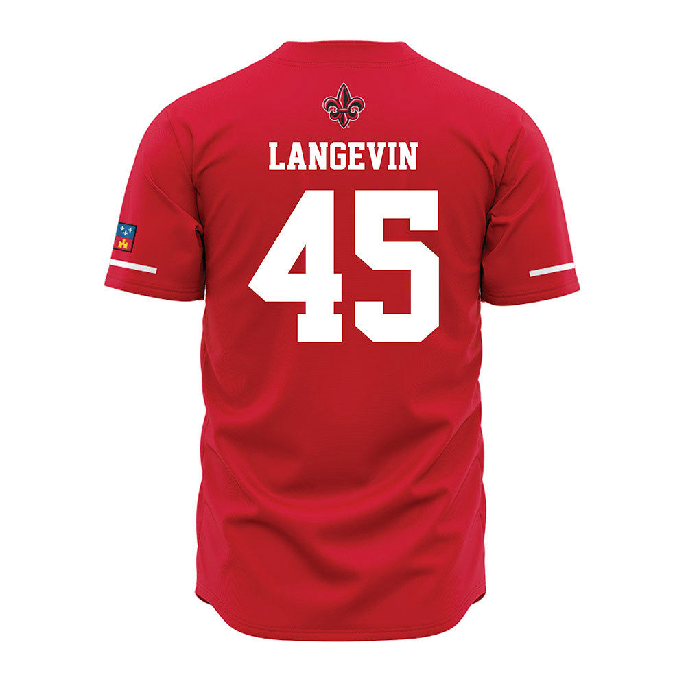 Louisiana - NCAA Baseball : Louis-Philippe Langevin - Vintage Baseball Jersey Red