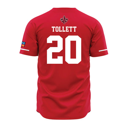 Louisiana - NCAA Baseball : JR Tollett - Red Jersey-1