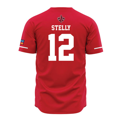 Louisiana - NCAA Baseball : Caleb Stelly - Vintage Baseball Jersey Red