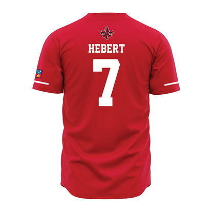 Louisiana - NCAA Baseball : Griffin Hebert - Red Jersey-1