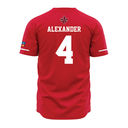 Louisiana - NCAA Baseball : Josh Alexander - Vintage Baseball Jersey Red