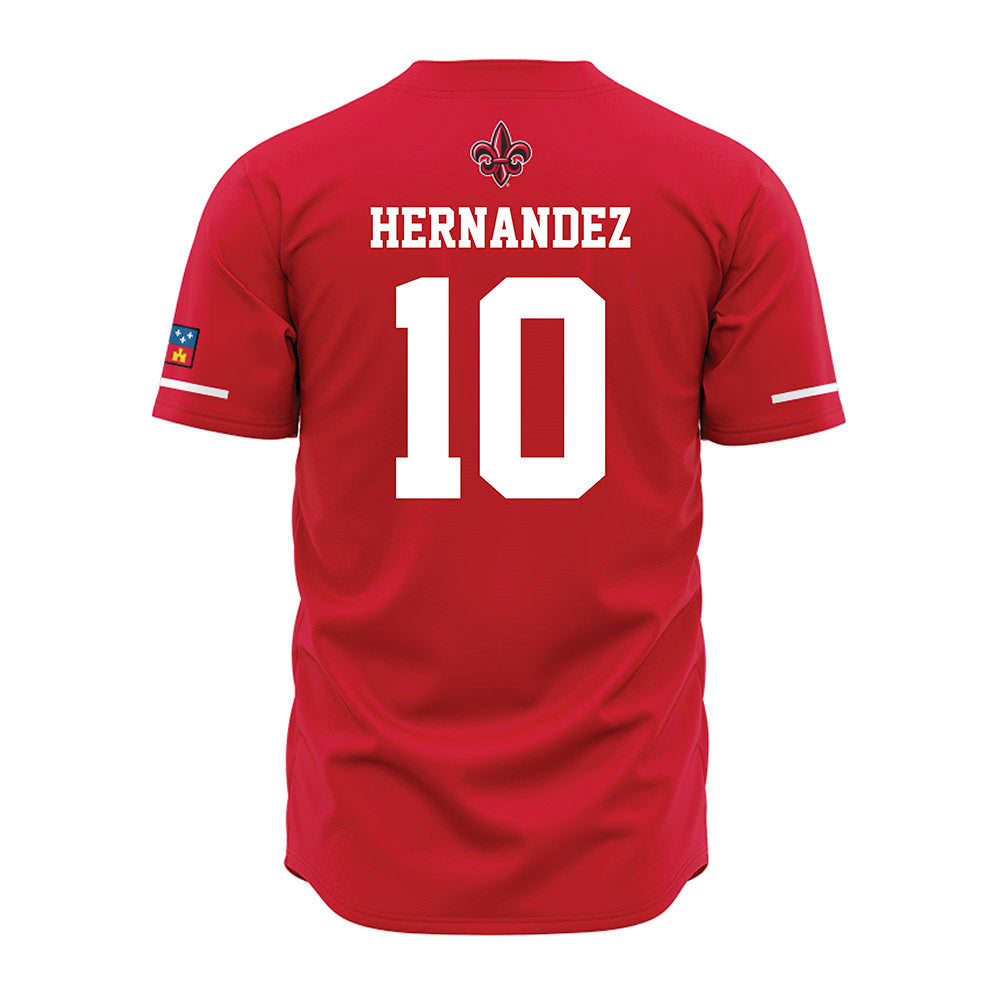 Louisiana - NCAA Baseball : Rigoberto Hernandez - Red Jersey-1