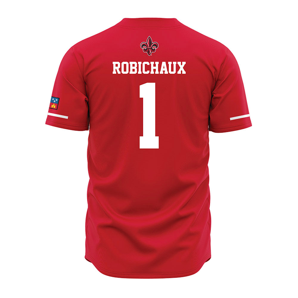 Louisiana - NCAA Baseball : Ben Robichaux - Vintage Baseball Jersey Red