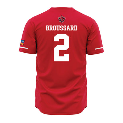 Louisiana - NCAA Baseball : Bryan Broussard - Vintage Baseball Jersey Red