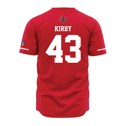 Louisiana - NCAA Baseball : Drew Kirby - Vintage Baseball Jersey Red