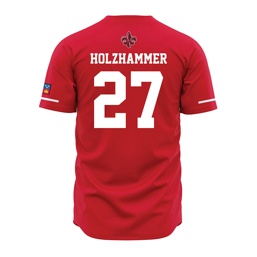 Louisiana - NCAA Baseball : Matthew Holzhammer - Vintage Baseball Jersey Red