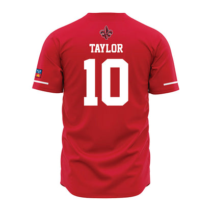 Louisiana - NCAA Baseball : John Taylor - Vintage Baseball Jersey Red
