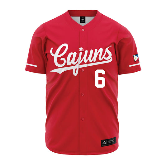 Louisiana - NCAA Baseball : David Christie - Vintage Baseball Jersey Red