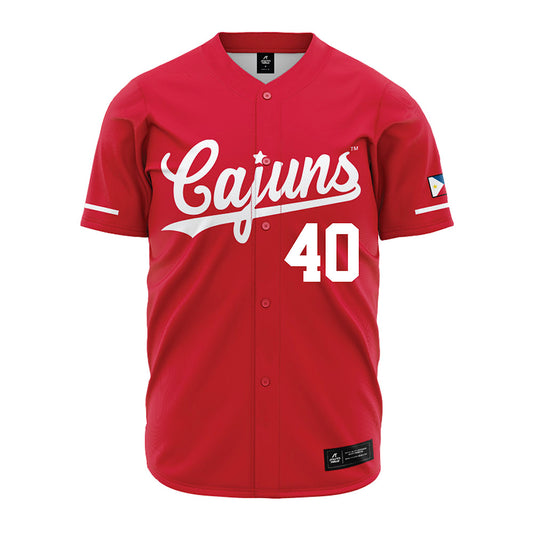 Louisiana - NCAA Baseball : JT Etheridge - Vintage Baseball Jersey Red