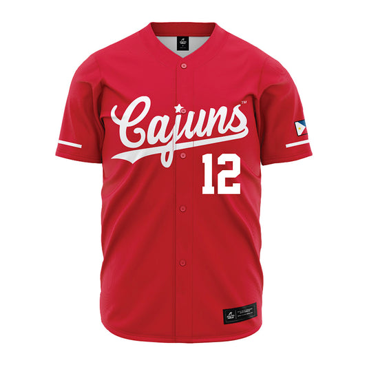 Louisiana - NCAA Baseball : Caleb Stelly - Vintage Baseball Jersey Red
