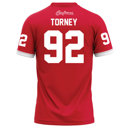 Louisiana - NCAA Football : Nathan Torney - Red Football Jersey-1