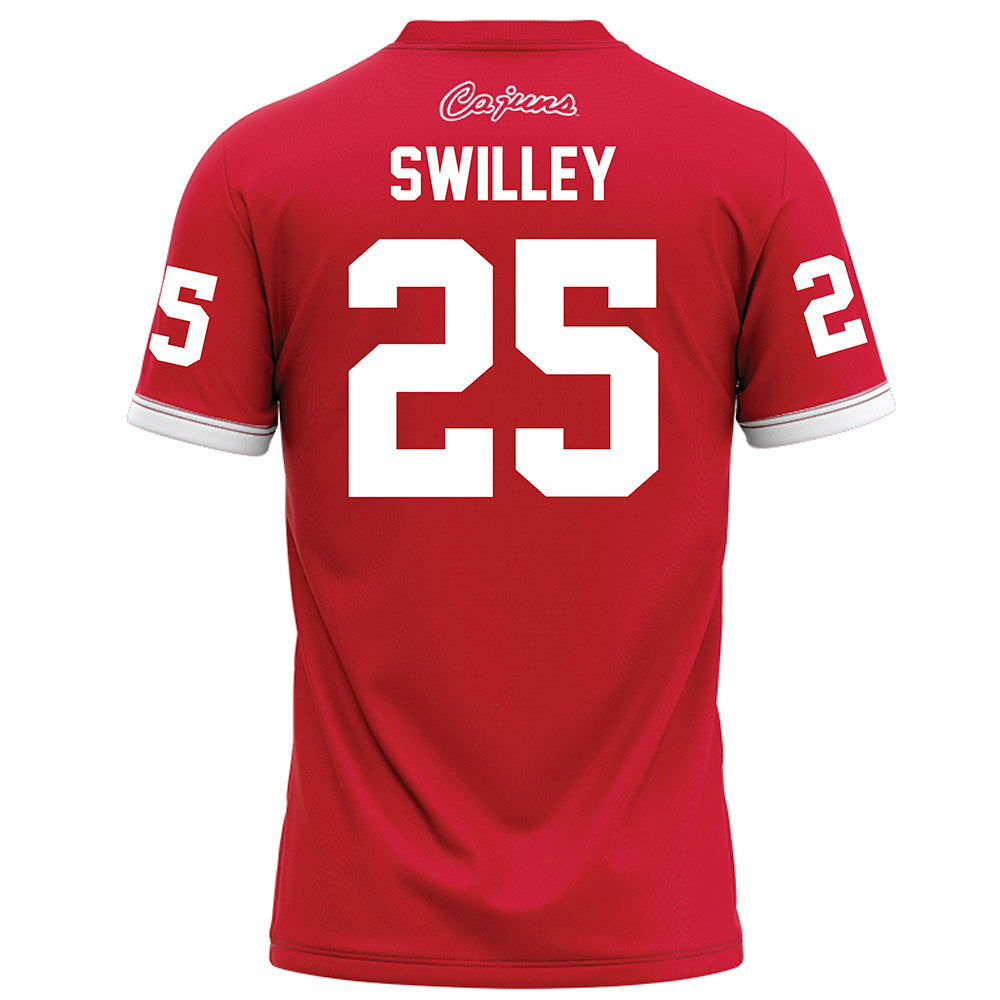 Louisiana - NCAA Football : Hutch Swilley - Red Football Jersey-1