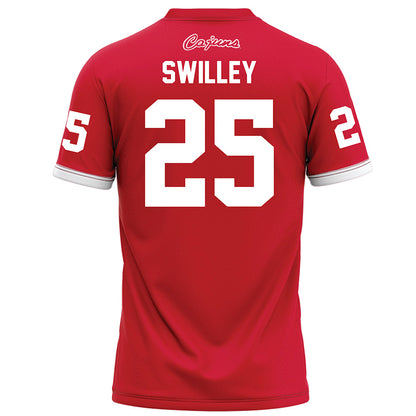 Louisiana - NCAA Football : Hutch Swilley - Red Football Jersey-1