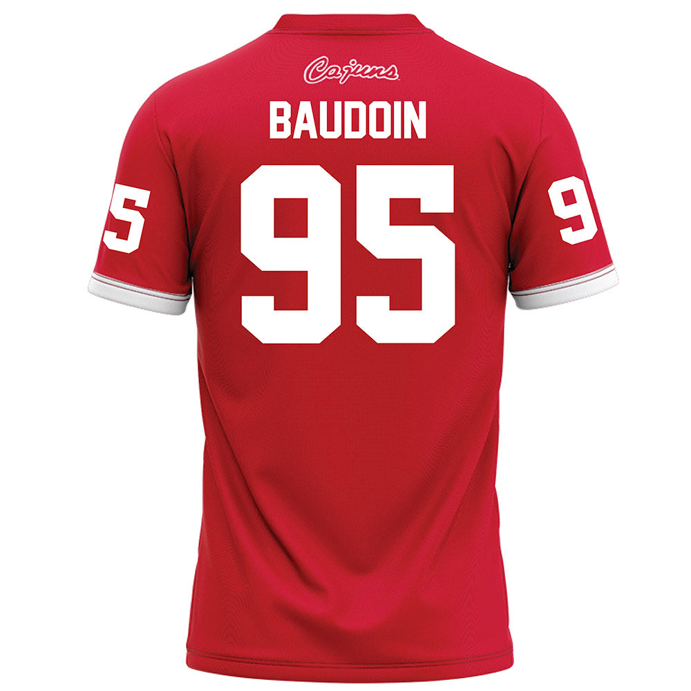 Louisiana - NCAA Football : Maxie Baudoin - Red Football Jersey-1