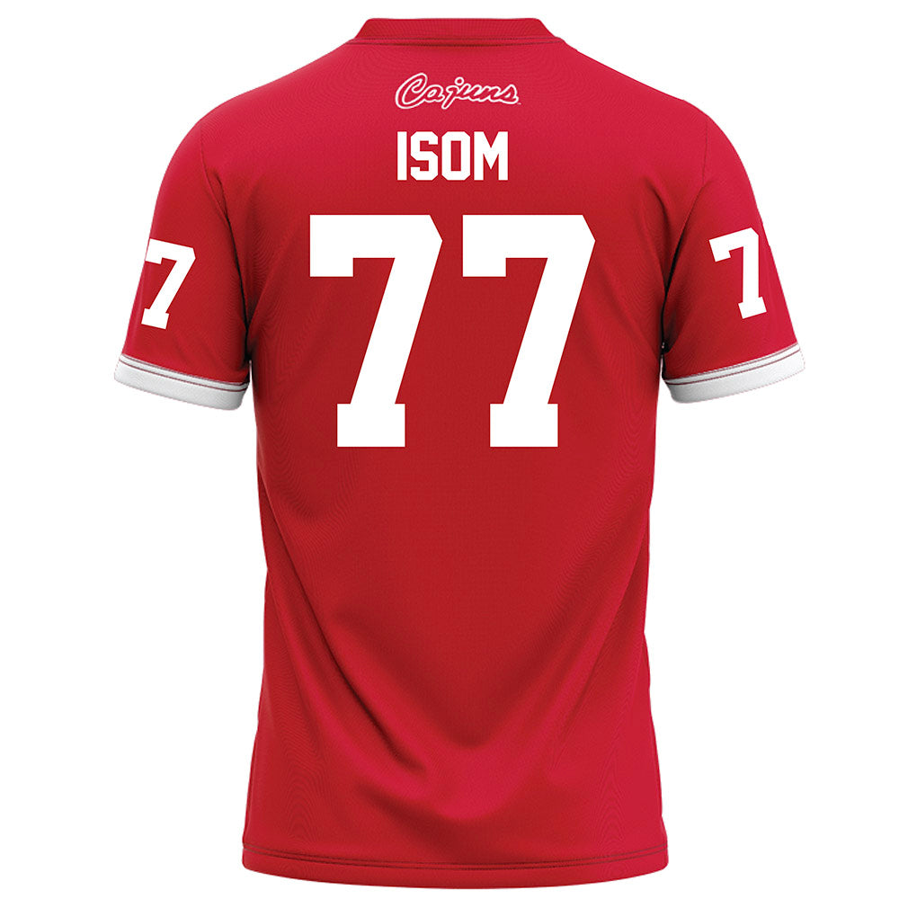 Louisiana - NCAA Football : Jakoby Isom - Red Football Jersey-1