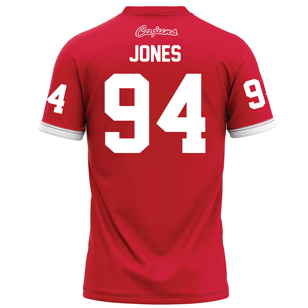 Louisiana - NCAA Football : Timahj Jones - Red Football Jersey-1