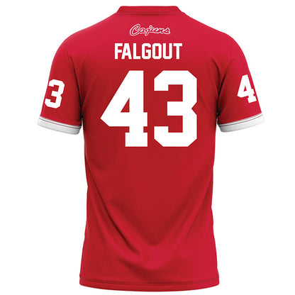 Louisiana - NCAA Football : Aiden Falgout - Red Football Jersey-1