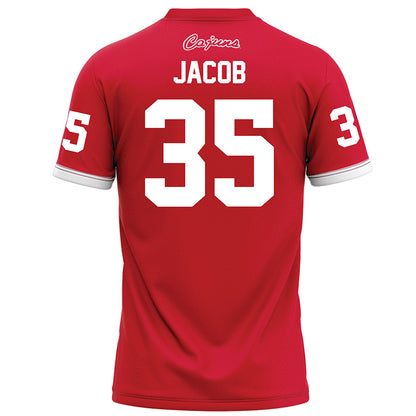 Louisiana - NCAA Football : Collin Jacob - Red Football Jersey-1