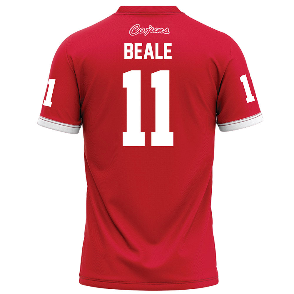 Louisiana - NCAA Football : Daniel Beale - Red Football Jersey-1
