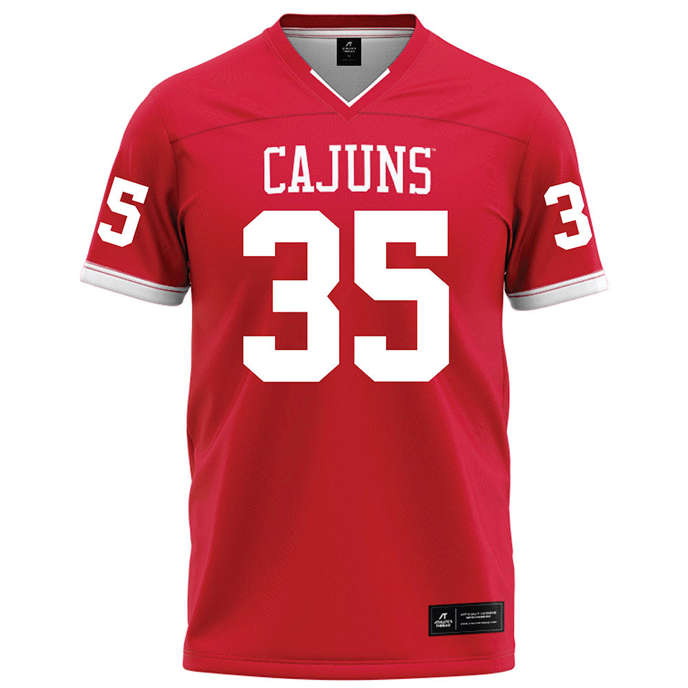 Louisiana - NCAA Football : Collin Jacob - Red Football Jersey-0