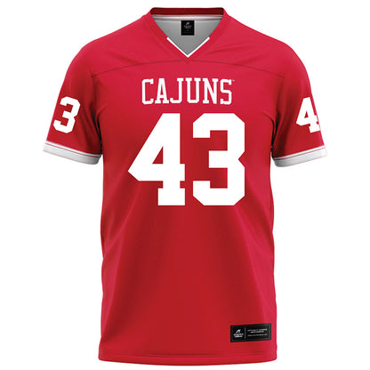 Louisiana - NCAA Football : Aiden Falgout - Red Football Jersey-0