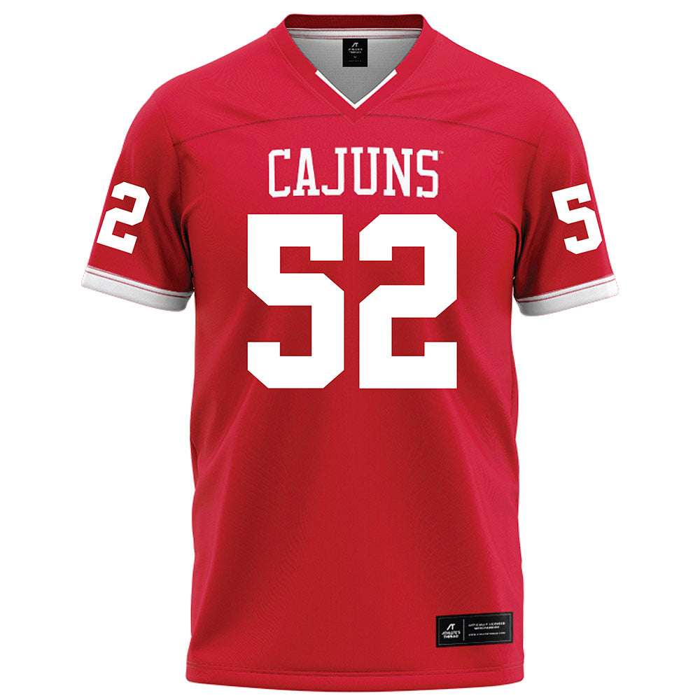 Louisiana - NCAA Football : Benjamin Bienvenu - Red Football Jersey