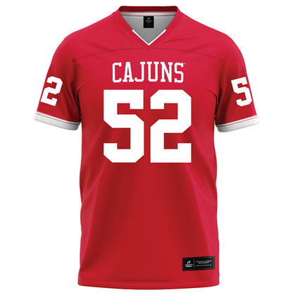 Louisiana - NCAA Football : Benjamin Bienvenu - Red Football Jersey