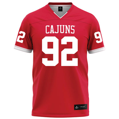 Louisiana - NCAA Football : Nathan Torney - Red Football Jersey-0