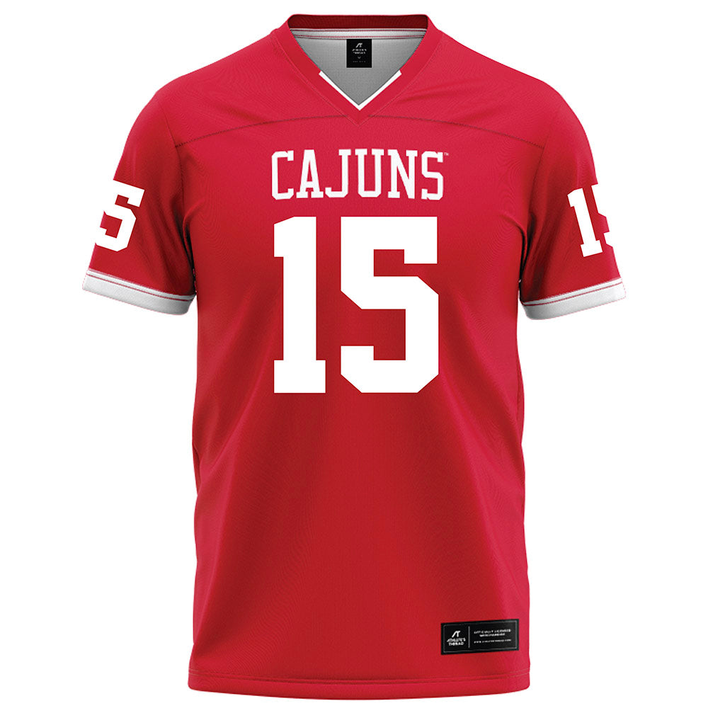 Louisiana - NCAA Football : Jacorian Norris - Red Football Jersey-0