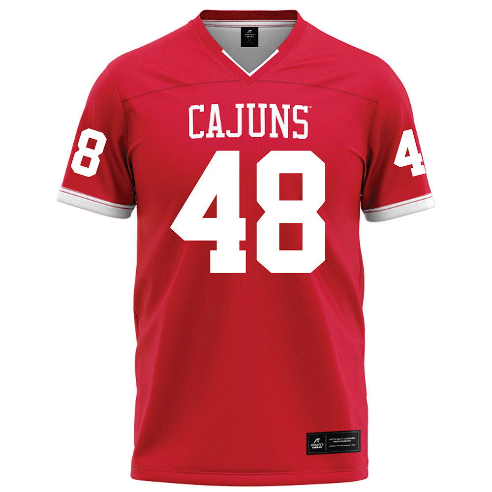 Louisiana - NCAA Football : Hunter Sims - Red Football Jersey-0
