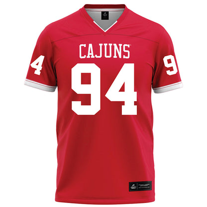 Louisiana - NCAA Football : Timahj Jones - Red Football Jersey-0
