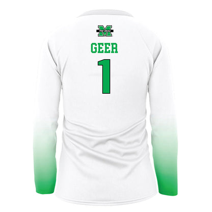 Marshall - NCAA Women's Volleyball : Audrey Geer - White Volleyball Jersey-1