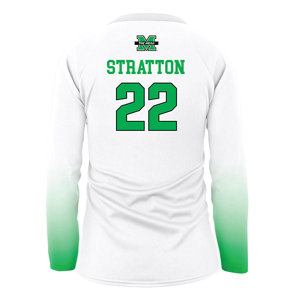 Marshall - NCAA Women's Volleyball : Sarah Stratton - White Volleyball Jersey